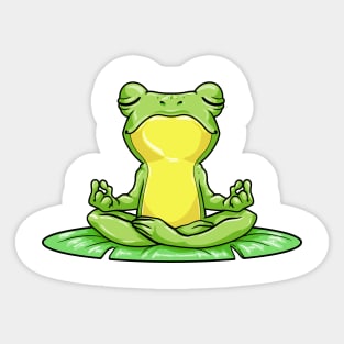 Cool frog is doing Yoga Sticker